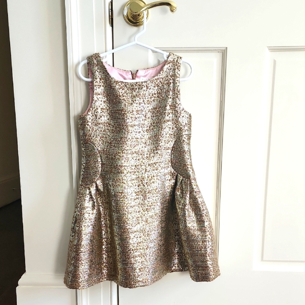 Gold sparkly toddler dress